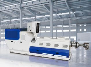 高產量塑膠擠出機適用於各種材料，如LDPE、HDPE、PP、EVA、PA、EVOH