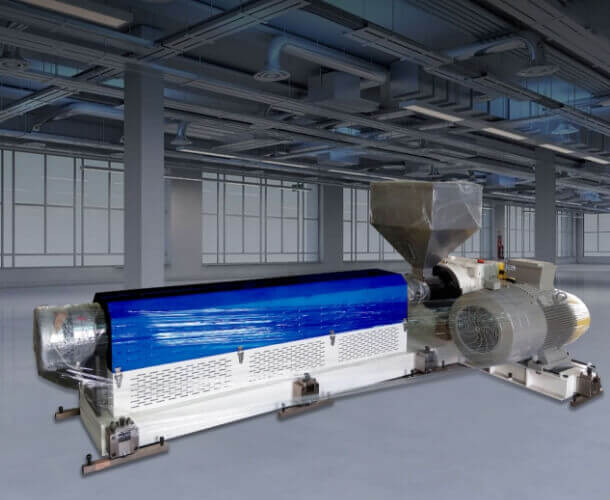 extruder unit for blown film machine