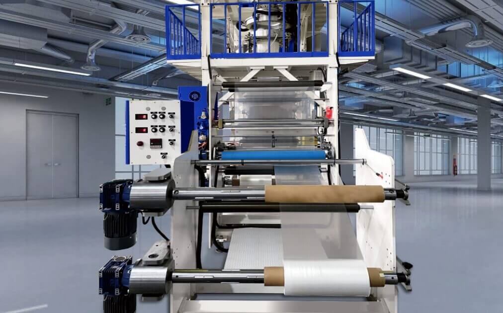 water cooled blown film machine winding unit