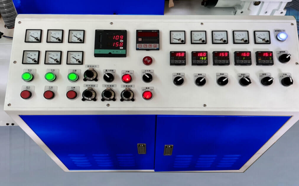 mini blown film machine control panel